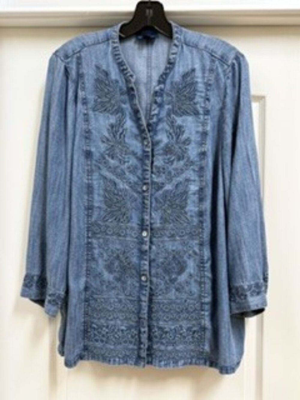 Pure Jill Indigo Blouse Large